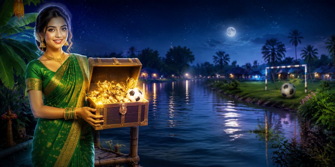 বগুড়ায় শাড়ি পরা একজন নারী joya777 প্রোমোশন অফার ব্যবহার করে ফুটবল বেটিং করছেন